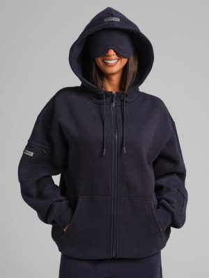 Airplane Mode Travel Zip Hoodie – Mega: Navy