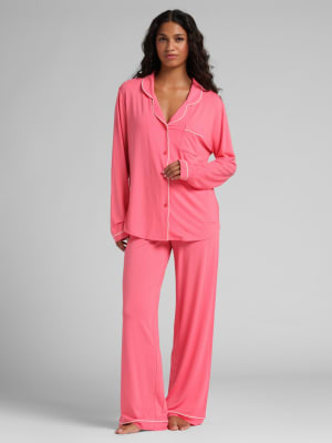 Luna Lounge Long Sleeve Pant PJ Set: Bermuda
