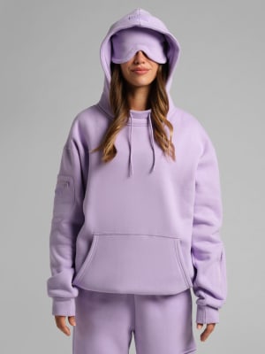 Airplane Mode Travel Hoodie: Lilac Blush