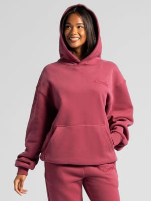 Minimalist Hoodie: Berry