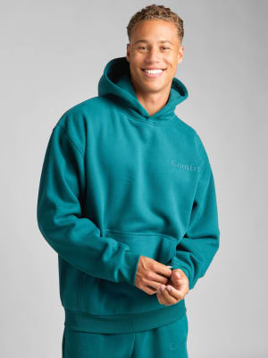Minimalist Hoodie: Evan is 6′4″ wearing a size M