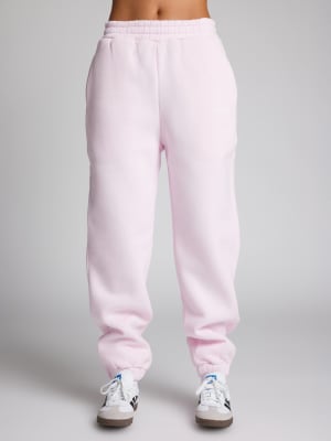 Minimalist Sweatpants: Abby is 5′9″ wearing a size M