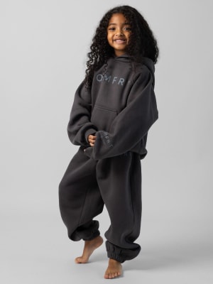 Tranquil Kids Sweatpants: Malu is 5 wearing a size S