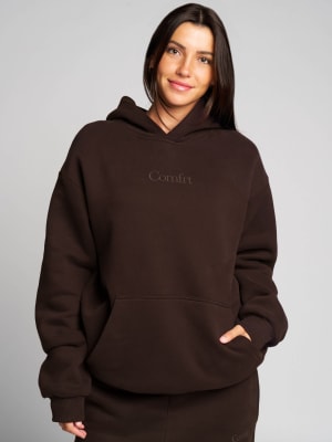 Signature Hoodie: Abby is 5'9" and wears a size S