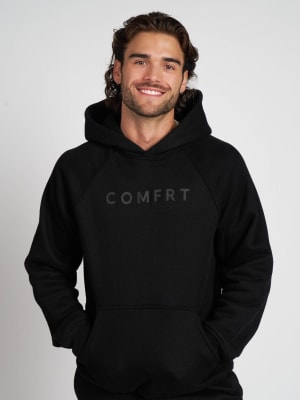 Tranquil Hoodie: Mitchel is 6'2" and wears a size L