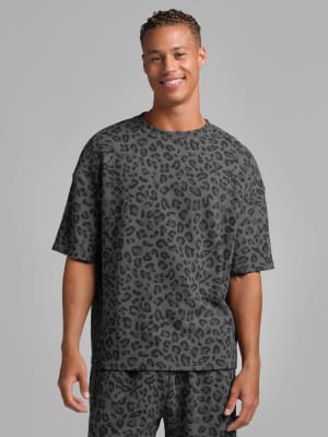 Waffle Lounge Tee: Evan is 6'4" wearing a size XL