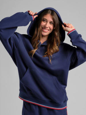 Laid Back Halo Fleece Hoodie: Liberty Blue
