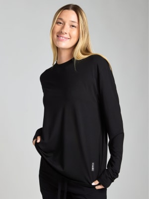 Cloud Long Sleeve Tee: Kiara is 5’6” and wears a size S